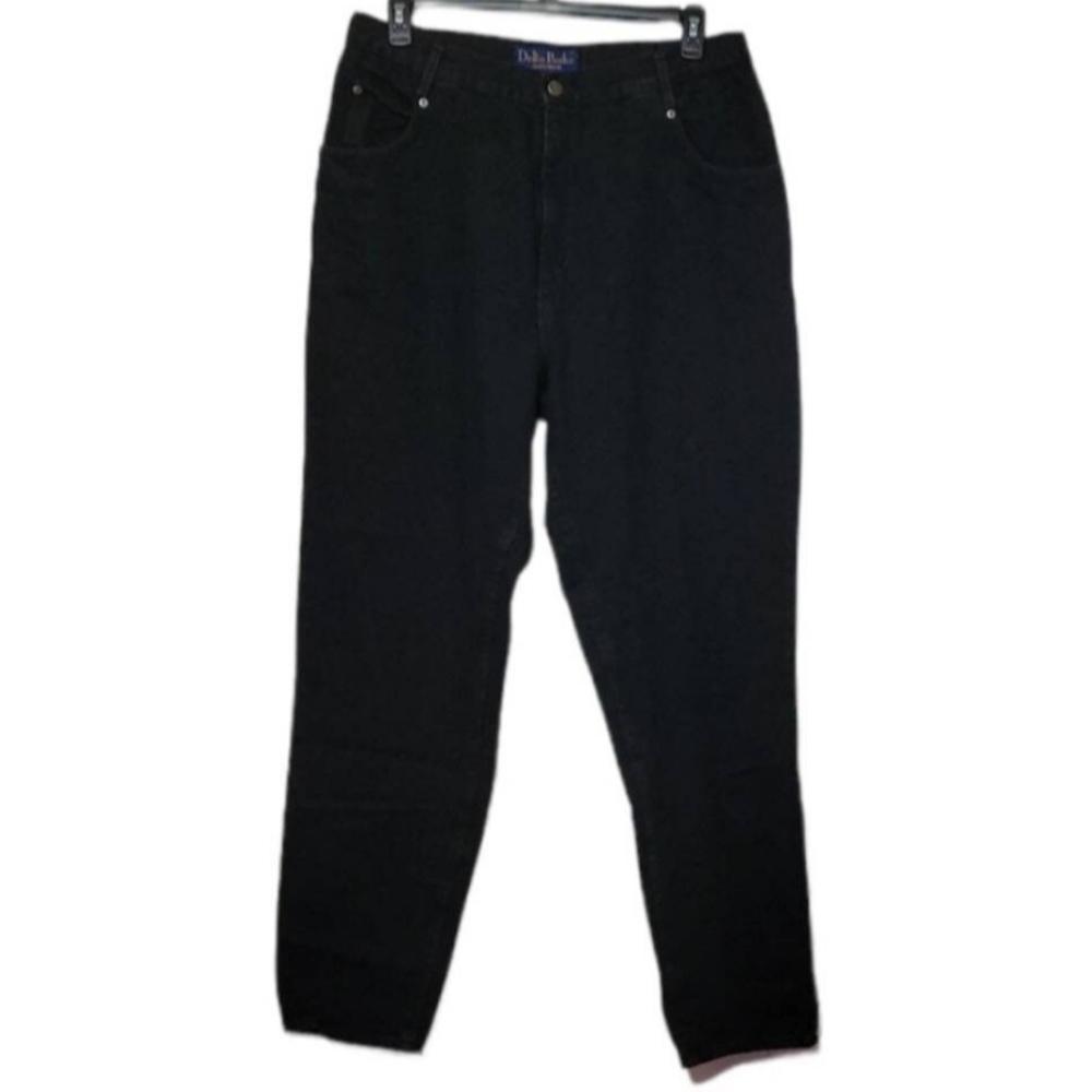 Vintage Delta Blues Cotton Straight Leg Black Jeans 20W Tall NWT